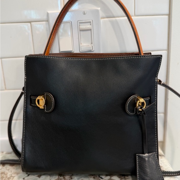 Tory Burch Rudizwill Black and Brown Shoulder Bag - Picture 12 of 16